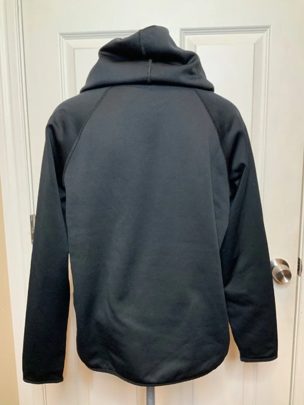 Nike Black Geometric Logo Embroidered Hoodie, Size M